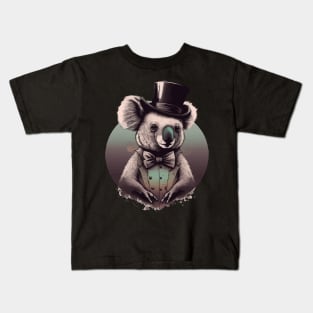 Koala with top hat Kids T-Shirt